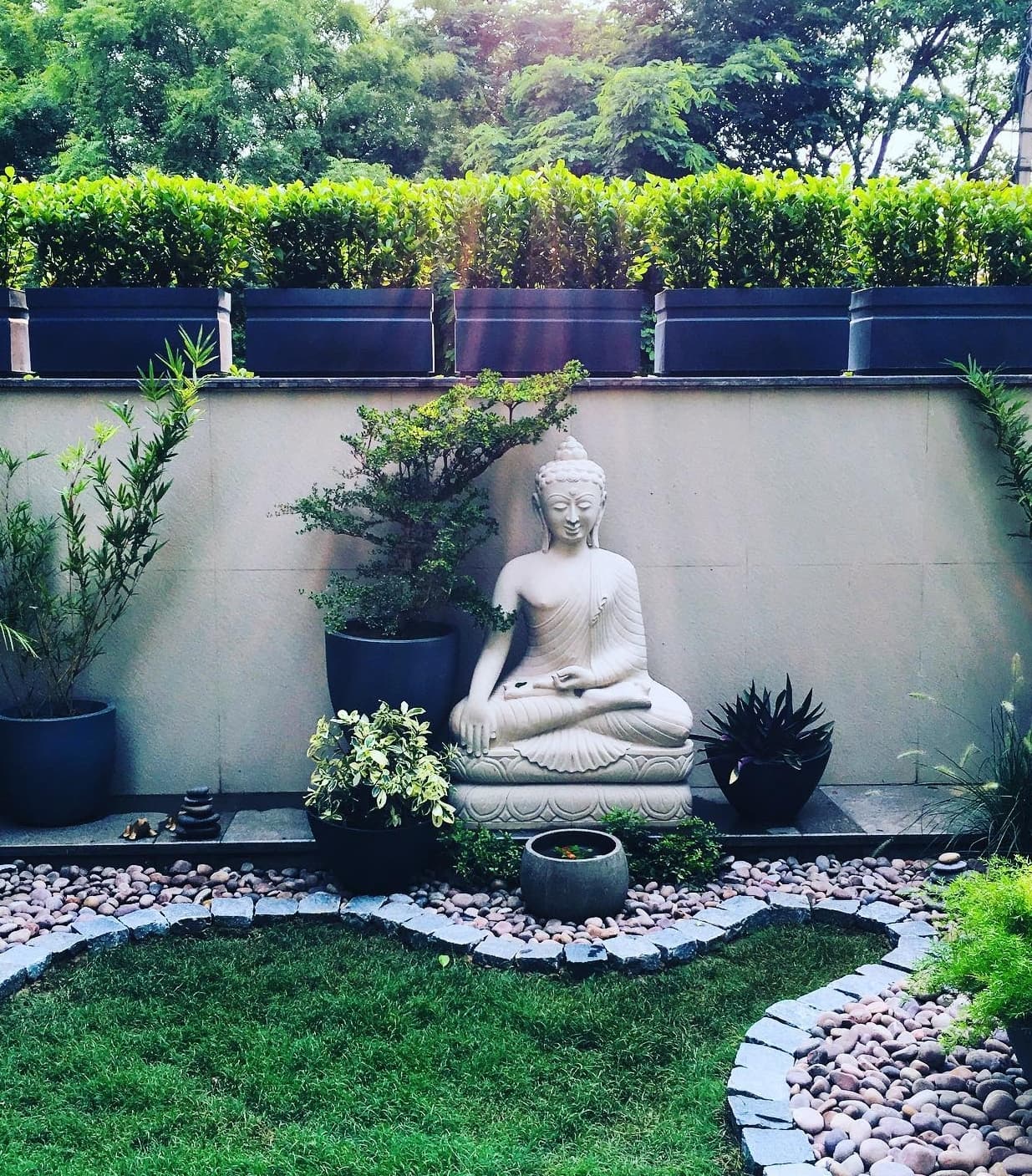 Sandstone Garden Buddha — Natural Sandstone