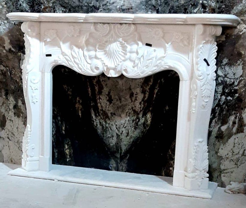Custom Marble Fireplace Surround view 2