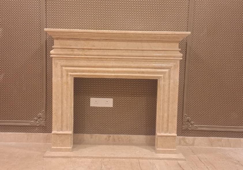 Custom Marble Fireplace Surround view 3