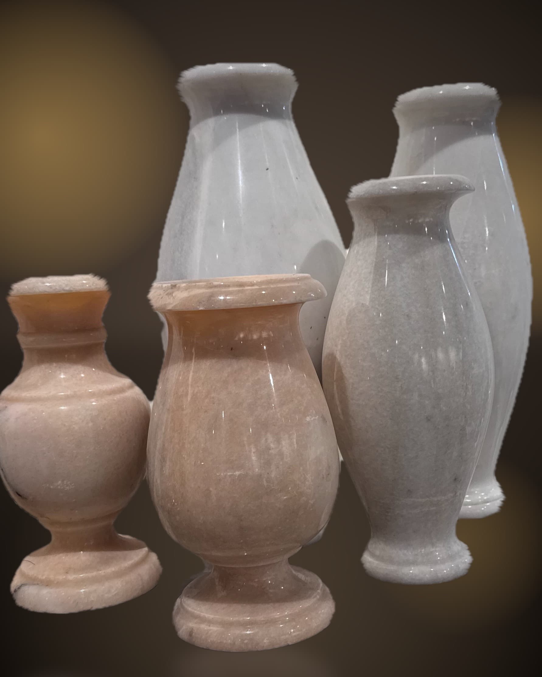 Carved Marble Vessel Urns view 3