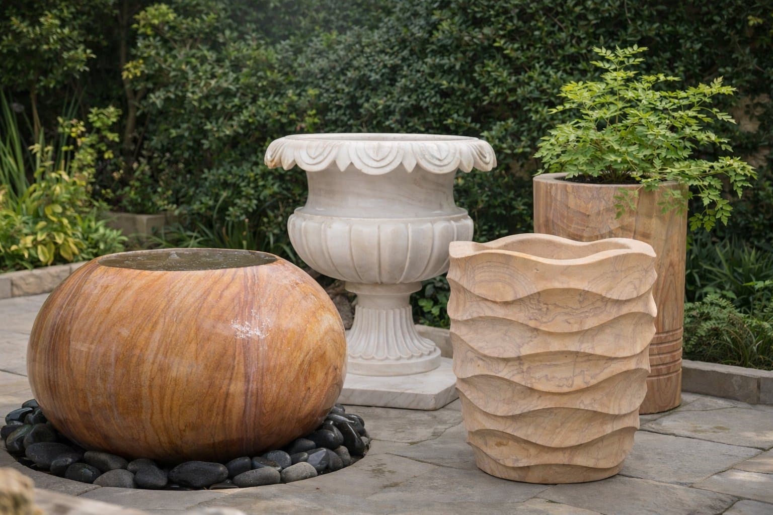 Stone Planters — handcrafted natural stone, Zen Stone Creations