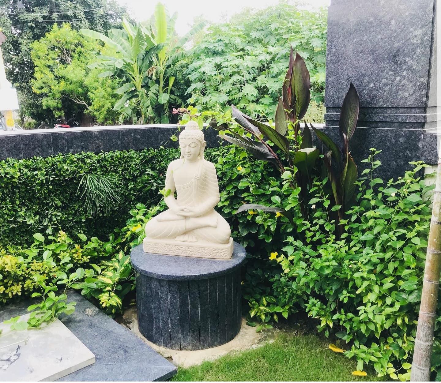 Sandstone Garden Buddha view 2