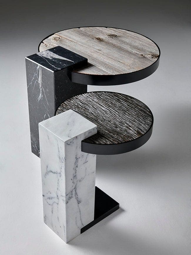 Calacatta Marble Side Table view 2