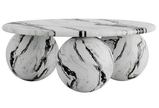 Calacatta Marble Side Table view 3
