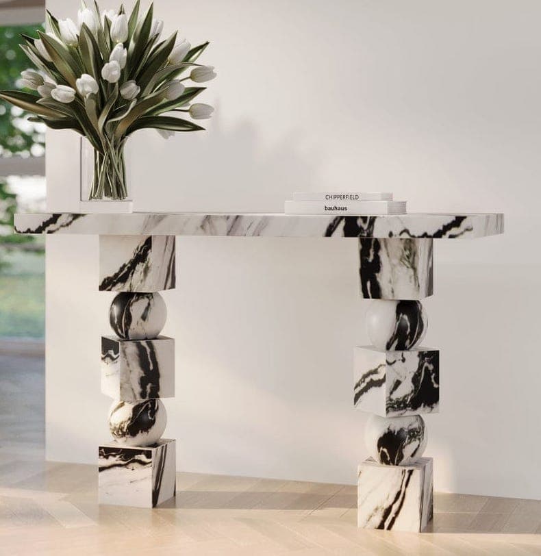 Calacatta Marble Side Table view 9