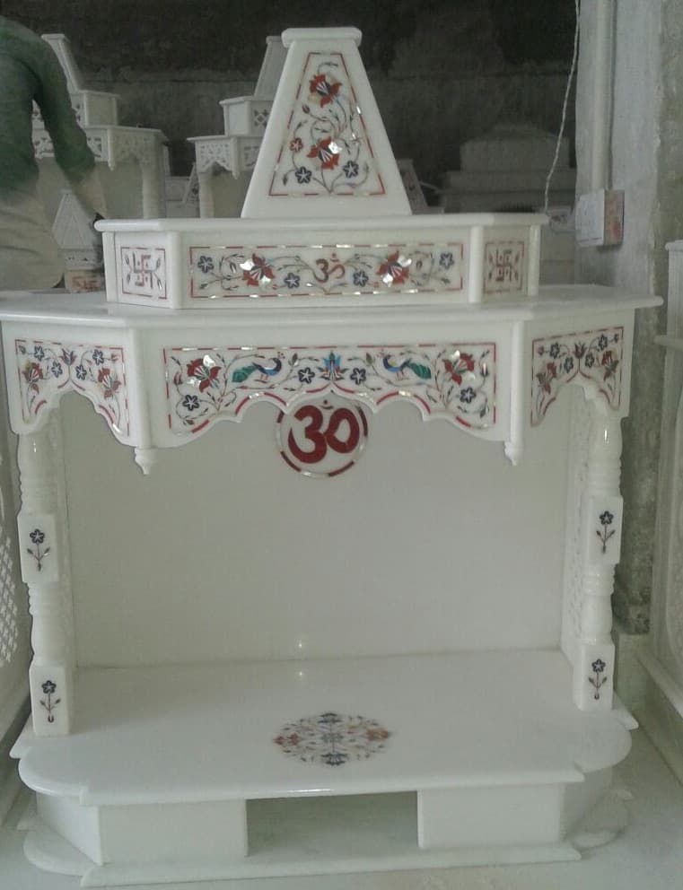 White Marble Pooja Mandir view 3
