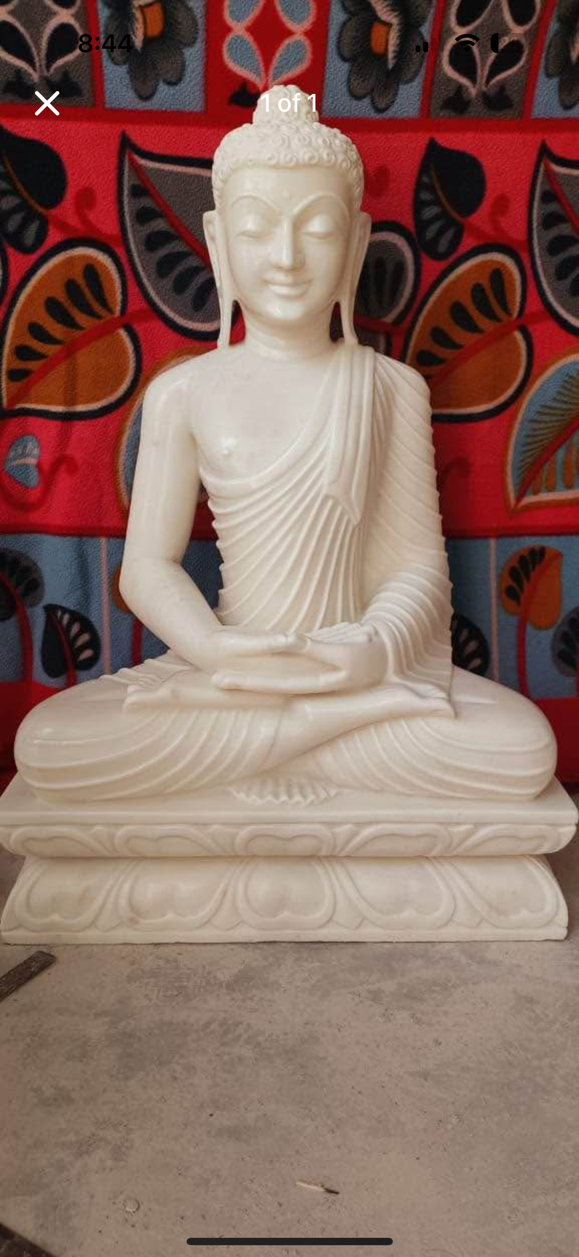 36-Inch Indian White Marble Buddha Statue | Handcrafted Spiritual Art